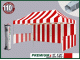 Stripe Red/White  Top + Red/White Walls