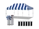 Stripe Blue / White