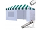Stripe Green/White Top  + White Sides