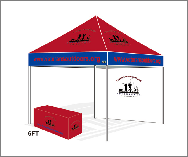 10x10 Custom Canopy With Backwall Top Only C1774