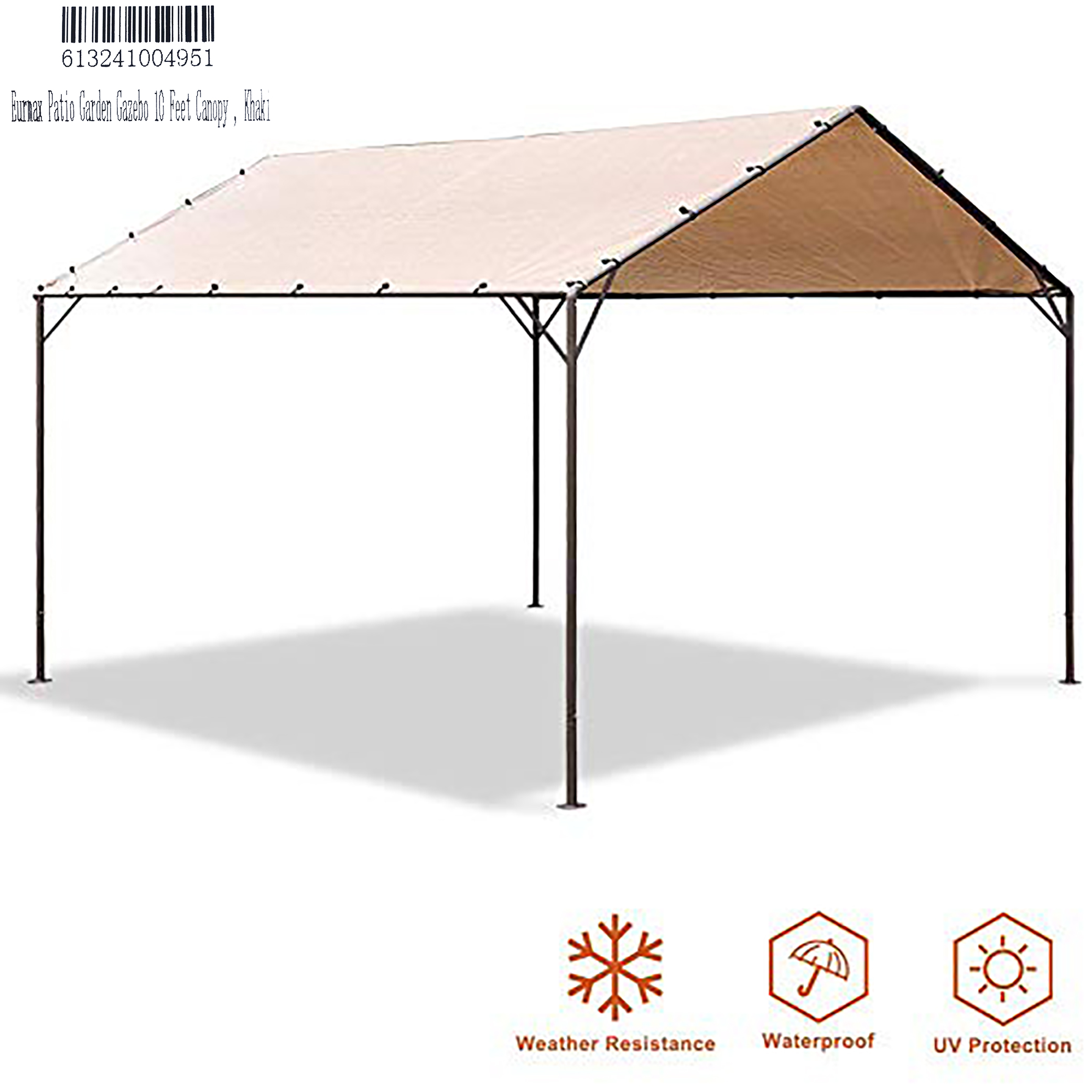 10x10 Ft Carport Car Shelter Canopy Enclosure Kit Parking Tent