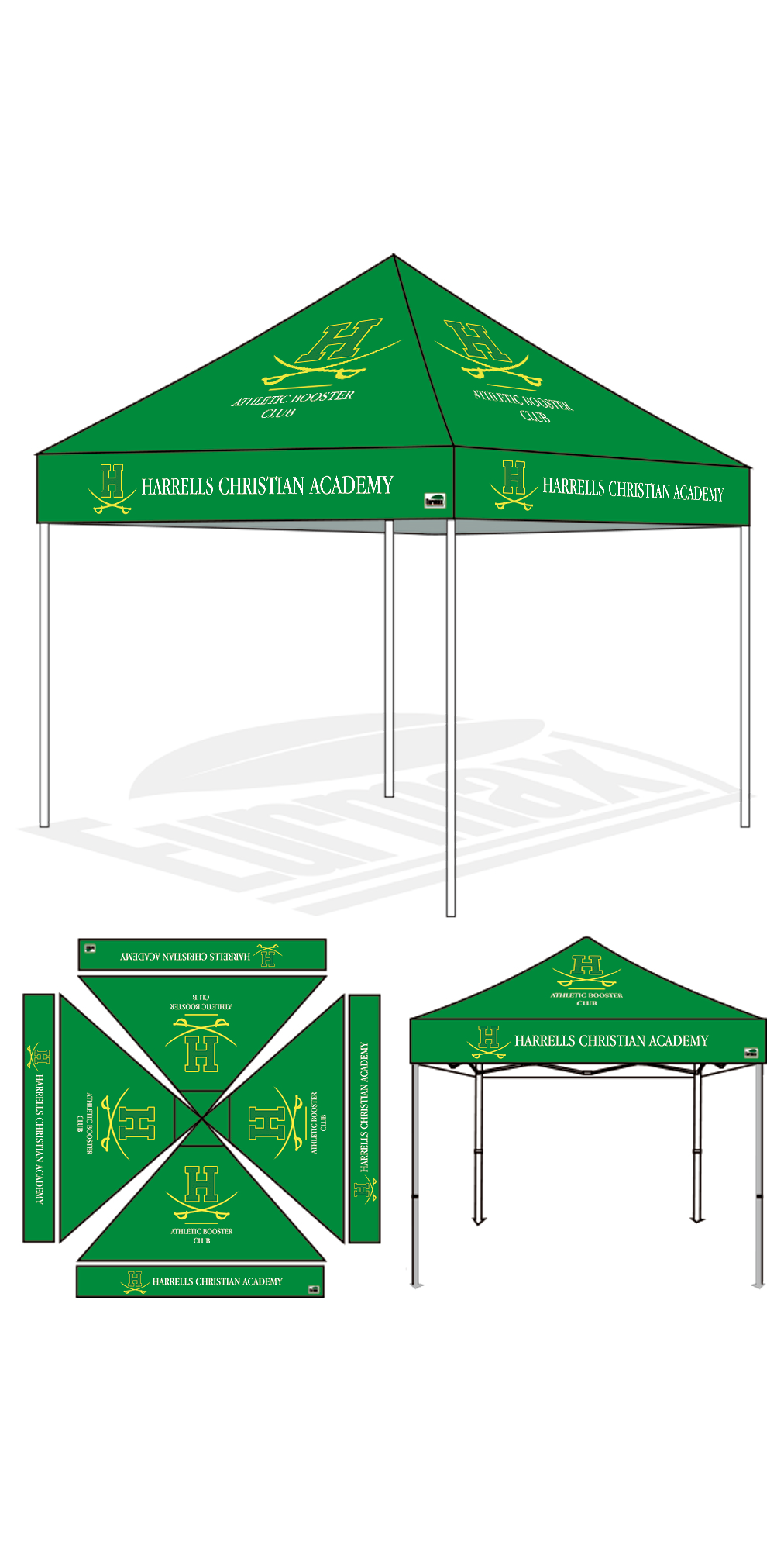 10x10 CUSTOM CANOPY TOP C10644 HARRELLS CHRISTIAN ACADEMY